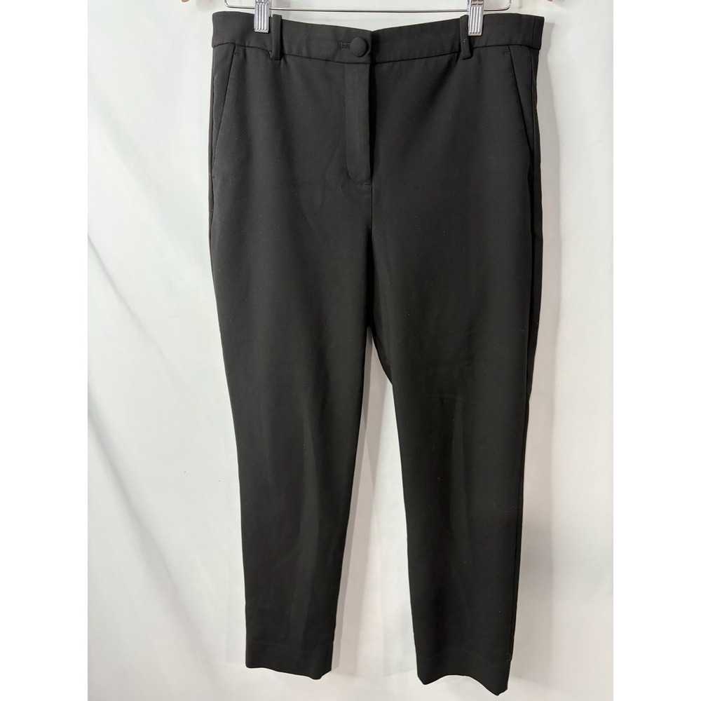 J Crew High-Rise Cameron Pant Black Four-Season Stretch Slim Trouser Size 12